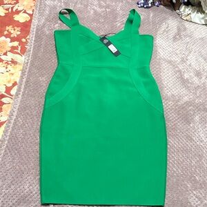Fashion Nova Strapless Green Dress